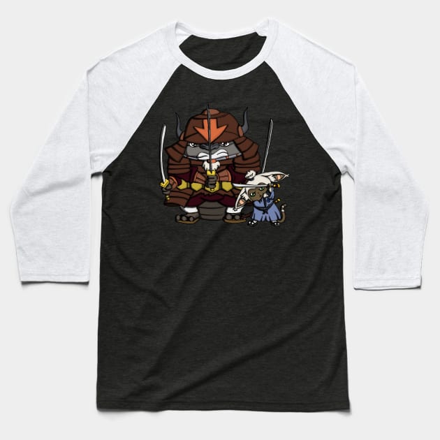 Samurai Warriors Baseball T-Shirt by zacksmithart